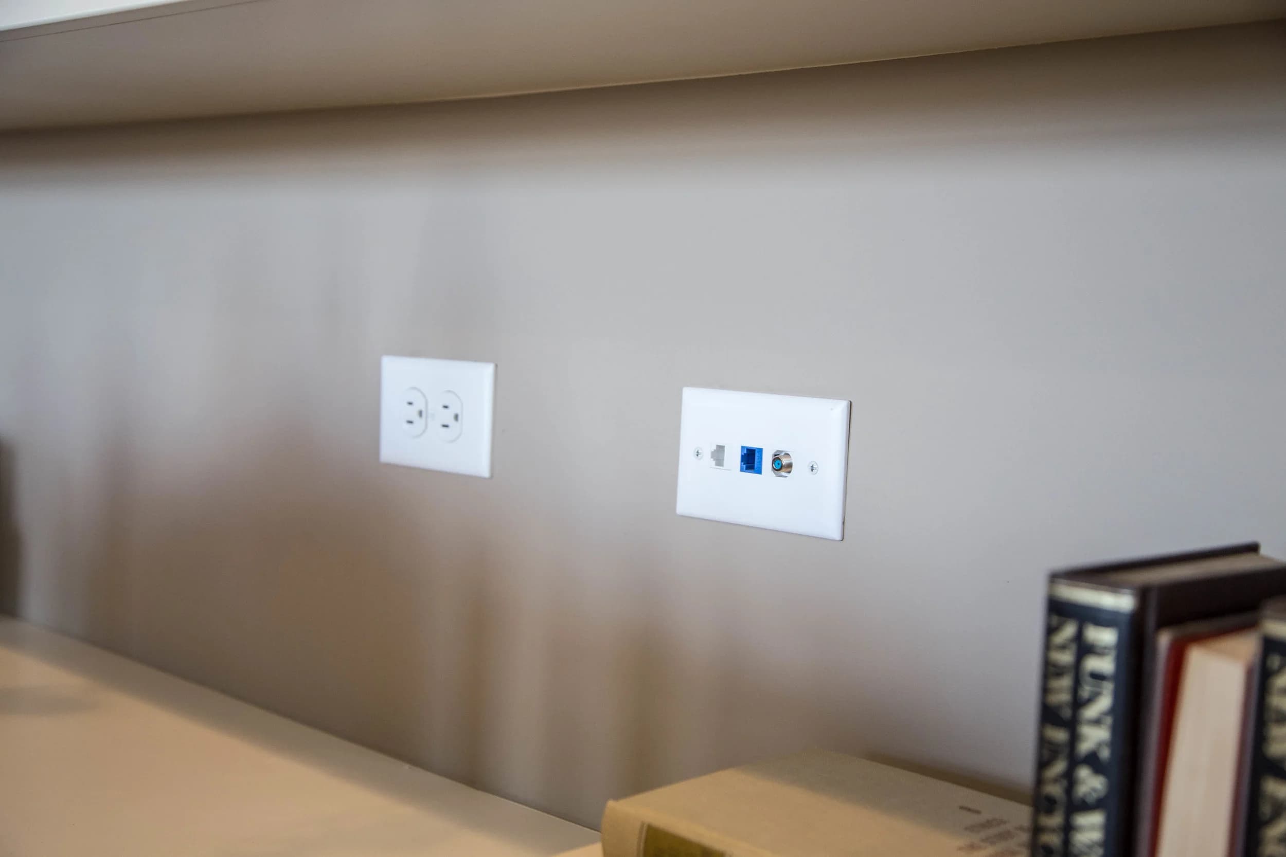 Smart switches installed on a home wall
